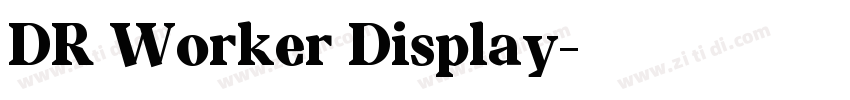 DR Worker Display字体转换